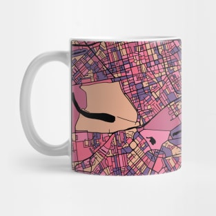 London Map Pattern in Purple & Pink Mug